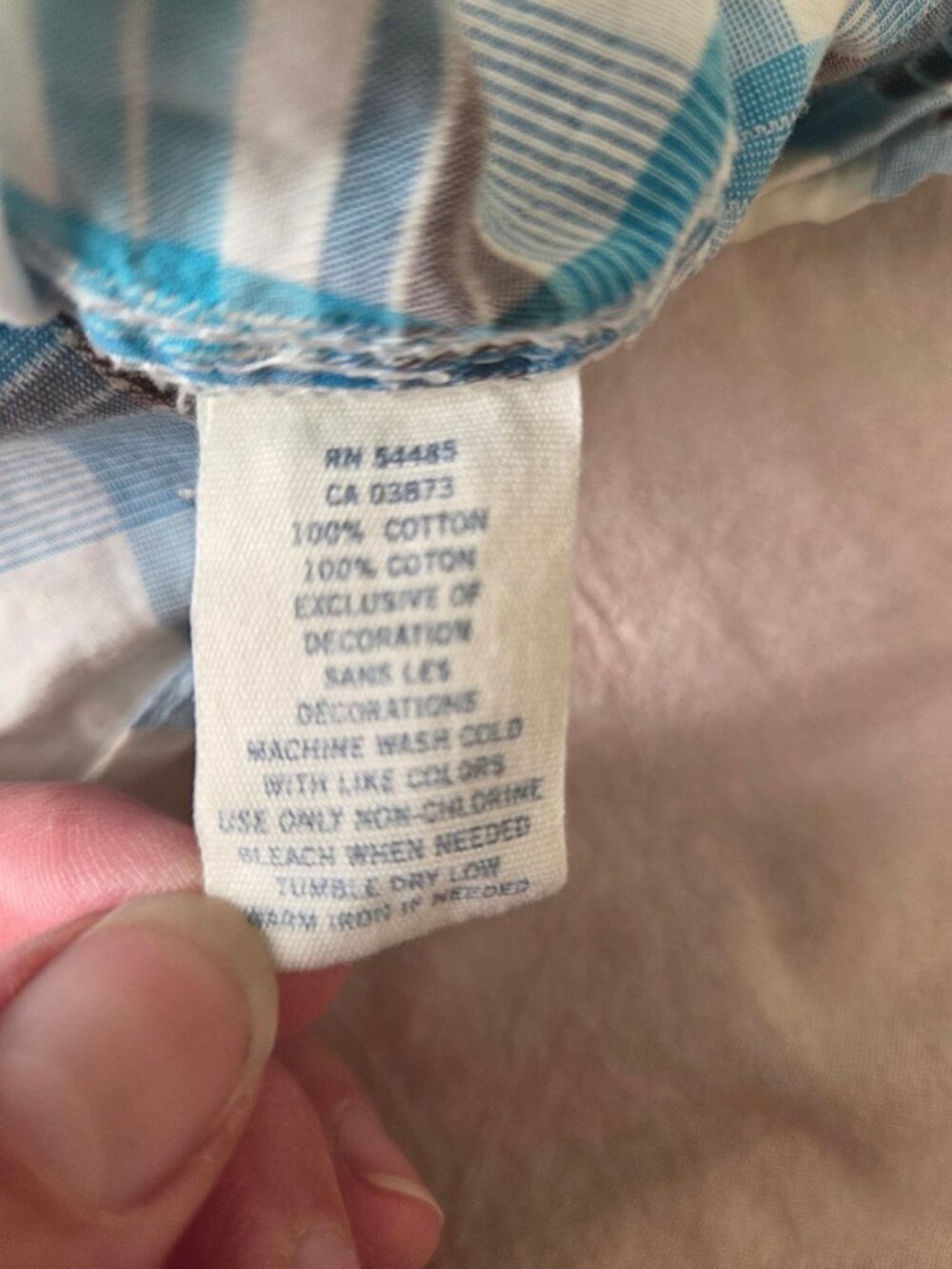 American Eagle Outfitters Mens Western Plaid Shirt Blue & White M Cotton Snap - Picture 5 of 7